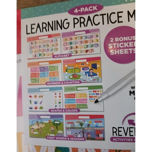 Dry Erase Learning Mats for Pre K/Kindergarten - Picture 3 of 7